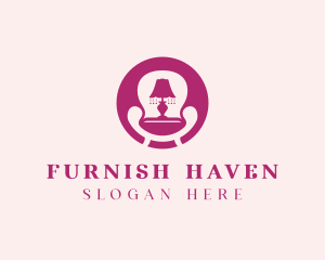 Lamp Chair Furnishing logo design