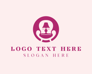 Upholstery - Lamp Chair Furnishing logo design