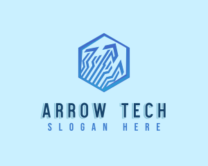 Analytics Tech Arrow logo design