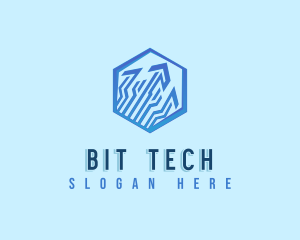 Analytics Tech Arrow logo design