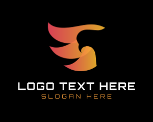 Abstract Bird Wings Logo