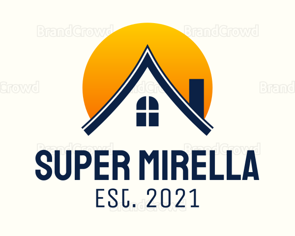 Residential House Sunset Logo