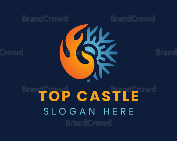 Thermal Flame Snowflake Logo