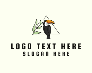 Flying - Leaf Toucan Aviary logo design