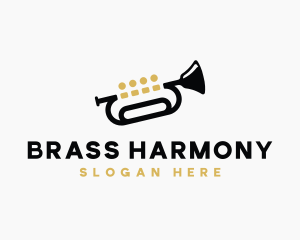 Trombone - Trumpet Music Quartet logo design