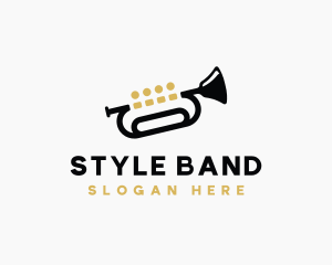 Trumpet Music Quartet logo design