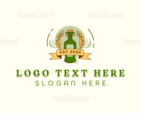 Bottle Beer Brewery Logo