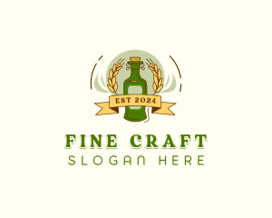 Bottle Beer Brewery  logo design