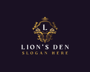 Royal Lion Crown logo design