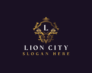 Royal Lion Crown logo design