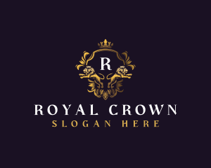 Royal Lion Crown logo design