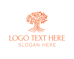 Research - Rustic Ancient Tree logo design