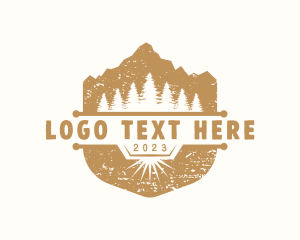 Forest - Mountain Alpine Trekking logo design