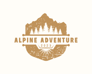 Alpine - Mountain Alpine Trekking logo design