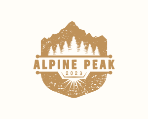 Alpine - Mountain Alpine Trekking logo design