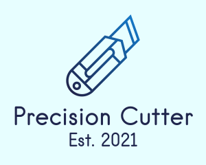 Cutter - Gradient Cutter Outline logo design