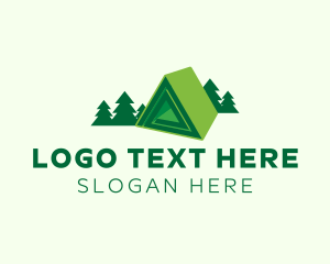 Campsite - House Roof Forest logo design