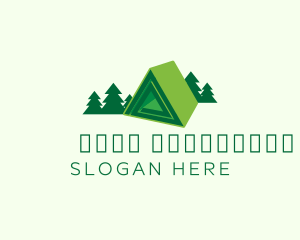 Campsite - House Roof Forest logo design