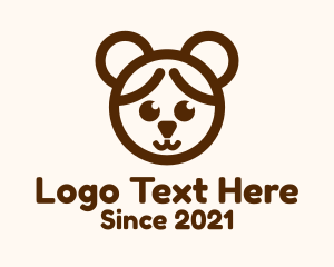 Childrens Apparel - Girl Bear Costume logo design