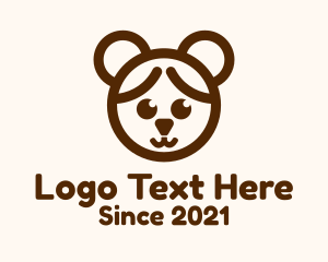Girl - Girl Bear Costume logo design