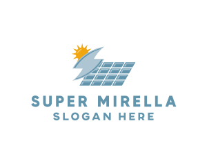 Heat - Solar Panel Energy logo design