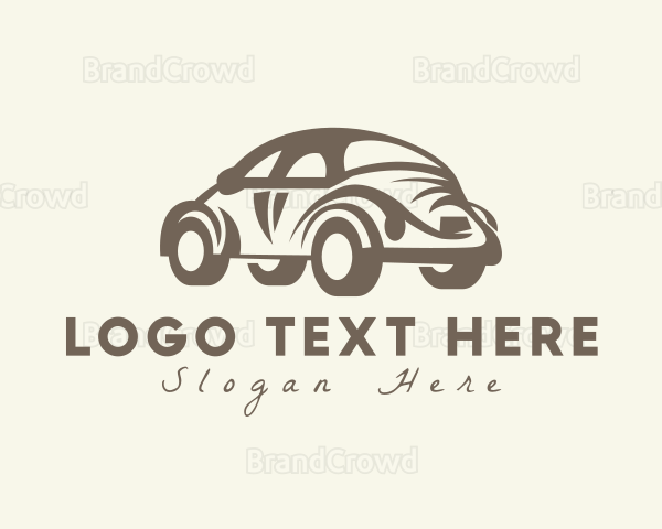 Old Antique Beetle Car Logo