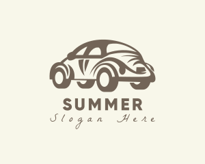 Old Antique Beetle Car Logo