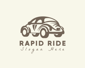 Cab - Old Antique Beetle Car logo design