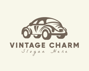 Old Fashioned - Old Antique Beetle Car logo design