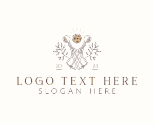 Vintage - Cookie Ice Cream Scoop logo design