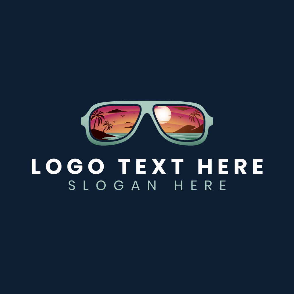 Sunglasses Ocean Beach Logo | BrandCrowd Logo Maker