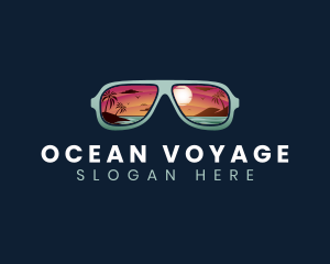 Sunglasses Ocean Beach logo design