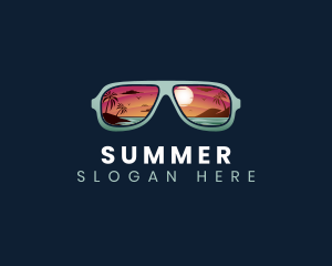 Sunglasses Ocean Beach logo design