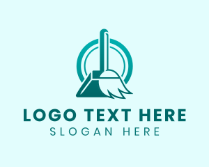 Tidy - Cleaning Dust Pan Broom logo design