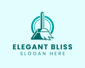 Home Cleaning - Cleaning Dust Pan Broom logo design