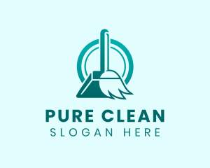 Cleaning Dust Pan Broom logo design