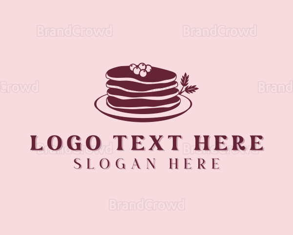 Blueberry Pancake Dessert Logo