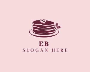 Baking - Blueberry Pancake Dessert logo design