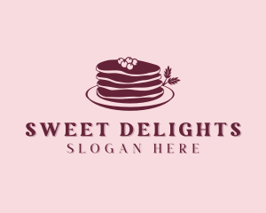 Dessert - Blueberry Pancake Dessert logo design