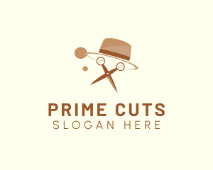 Barber Scissors Hat  logo design