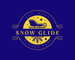 Sled - Christmas Winter Sled logo design
