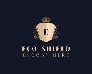 Ornamental Crown Shield logo design