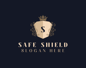 Ornamental Crown Shield logo design