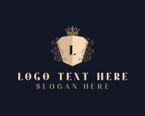 Event Planner - Ornamental Crown Shield logo design