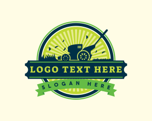 Mower Garden Landscaping Logo