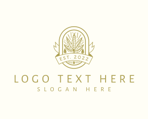 Hemp - Organic Marijuana Oil logo design