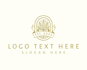 Herb - Organic Marijuana Oil logo design