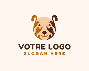 Domesticated Animal - Cute Dog Head logo design