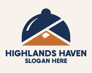 Highlands - Mountain Food Cloche logo design