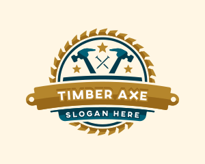 Hammer Sawmill Woodwork logo design